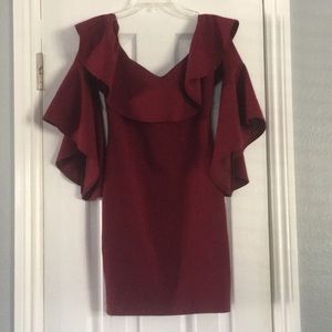 Off the shoulder bell sleeves dress